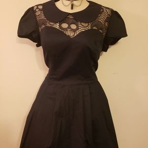 HellBunny Black Gothic Skull Dress